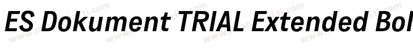 ES Dokument TRIAL Extended Bold字体转换